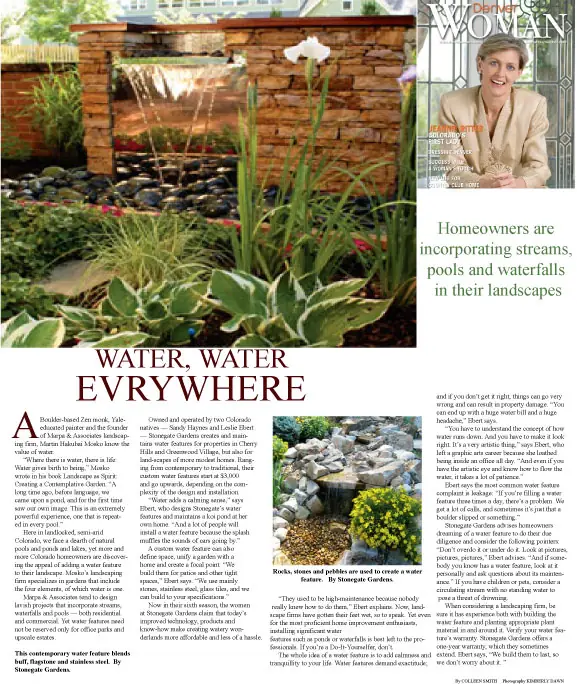 Denver Woman Magazine article Water. Water Everywhere featuring Stonegate