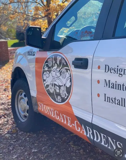 Stonegate Gardens truck with the hare emblem